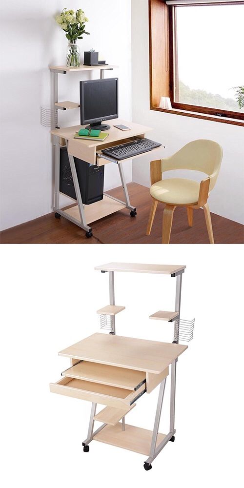 New 50 Mobile Computer Desk Tower Printer Shelf Laptop Rolling Table Study Home Office For In Downey Ca Offerup