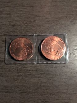 1 oz Buffalo 999 Copper rounds