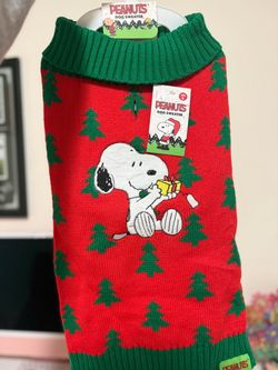 Snoopy Christmas dog sweater