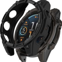 Miimall Rugged Case Bumper Compatible for Garmin Fenix 8 51mm Solar Soft TPU Case