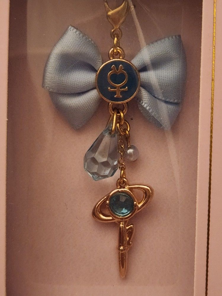 Sailor Moon - Ribbon Charm Clip Keychain - MERCURY Transformation Pen Bow