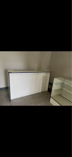 White Retail Service Counter