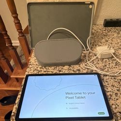 Google Pixel Tablet GTU8P Gray w/ Dock & cover bundle - EXCELLENT CONDITION