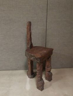 Rustic Carved Wood Accent Chair – Old Town