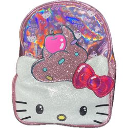 Hello Kitty Pink Glitter Backpack Nwt