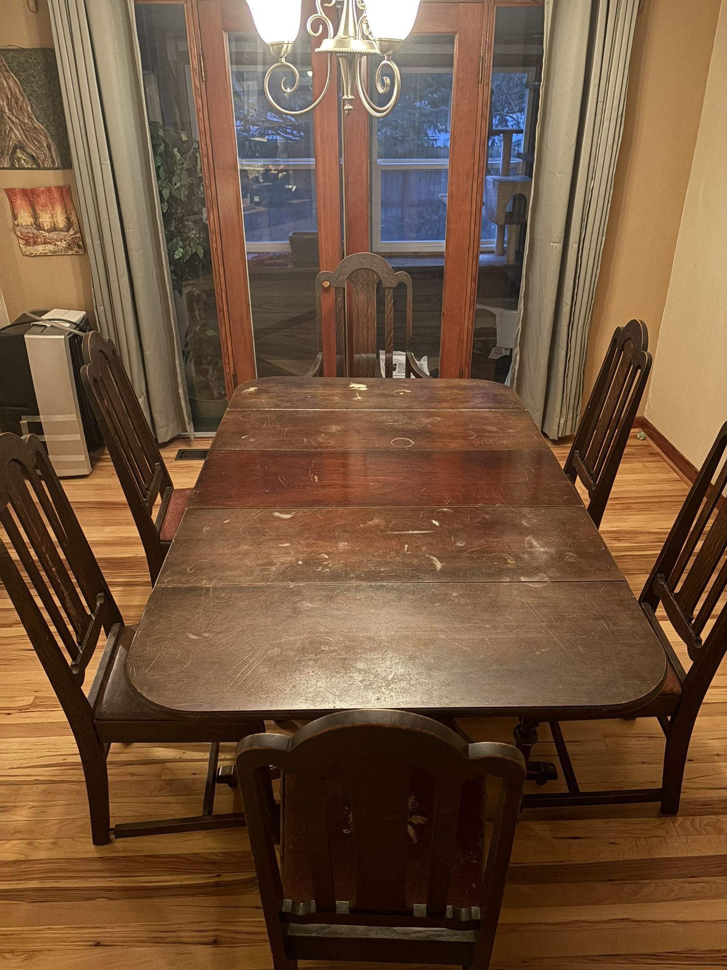 Antique Dining Table & Chairs