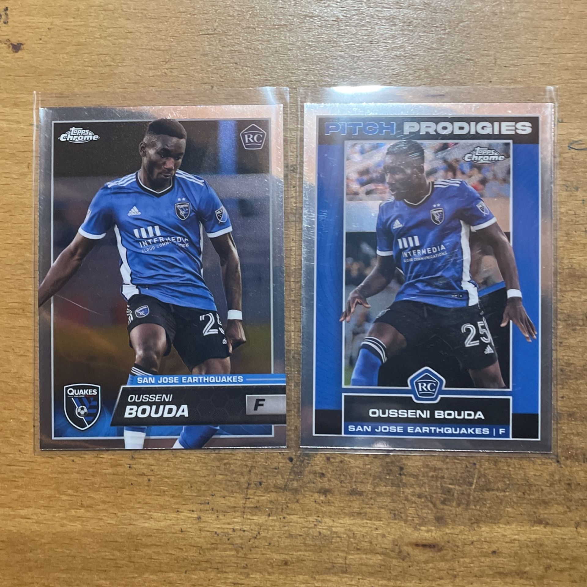 2023 TOPPS CHROME MLS OUSSENI BOUDA 2 CARD ROOKIE LOT