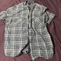 Foundry Shirt Mens 2XLT Plaid Short Sleeve .