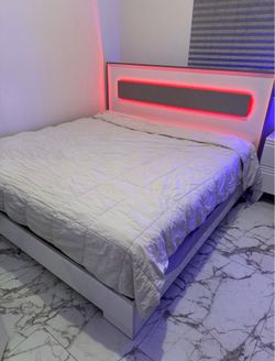 Bed with mattress
