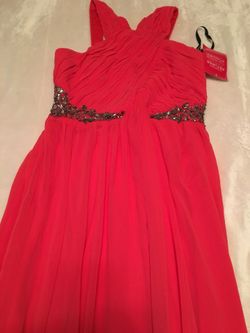 Hot pink prom dress