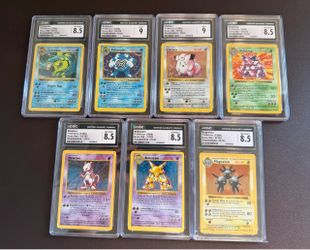 Pokemon Base Set Shadowless CGC - Mewtwo - Alakazam + More