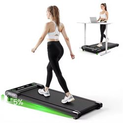 Akluer Walking Pad Type Walking Pad for Under the Desk with Tilt - 2.5HP Motor, Remote Control and LED Display, Compact Walker Ple