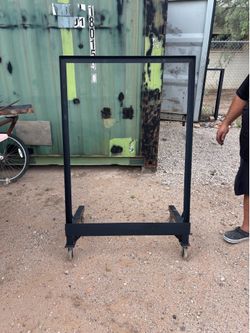 Display frame with wheels 3 x 4 normally use to display tiles, backboard, ledger