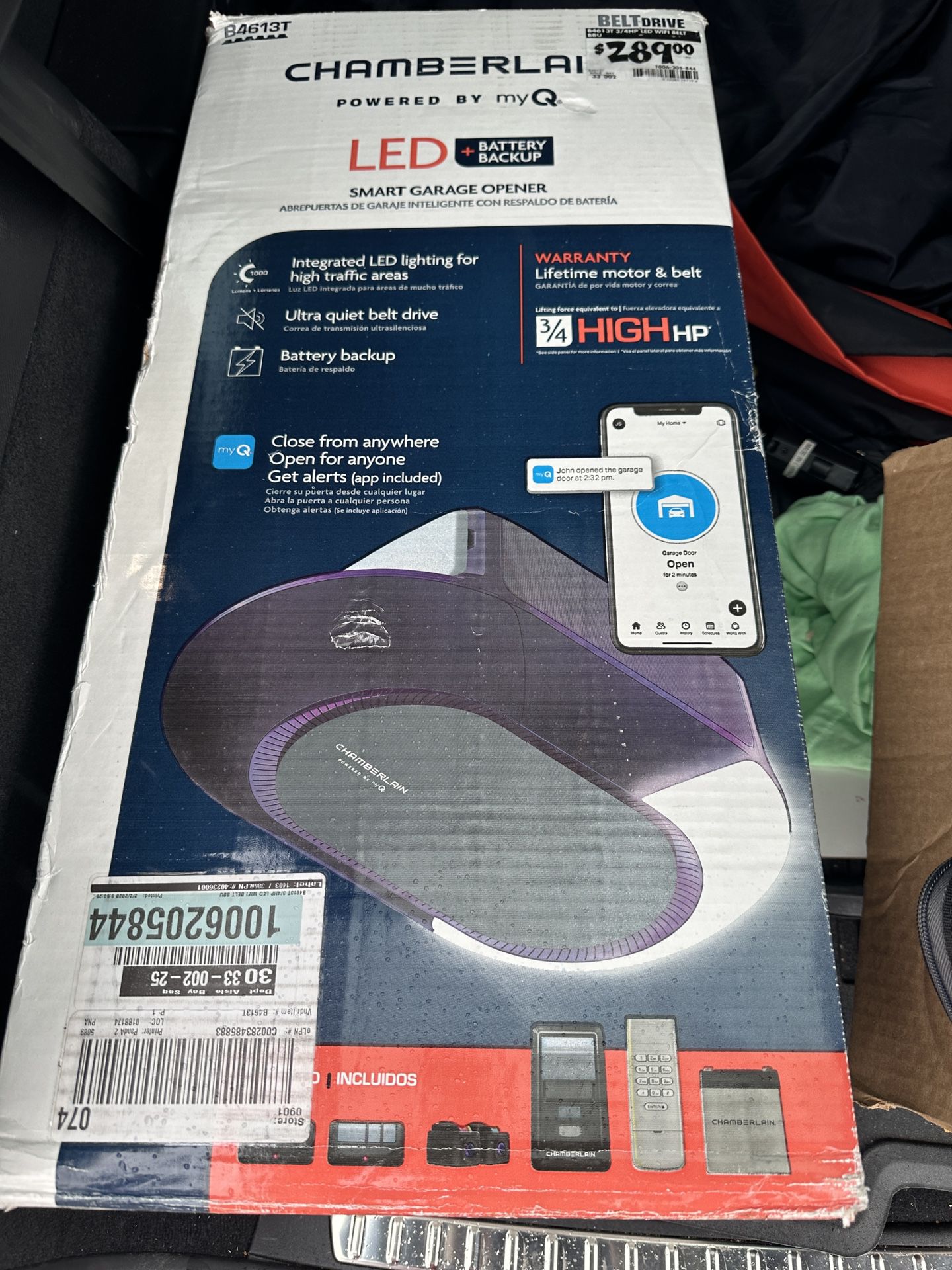 Brand New , In the Box, Never Opened Chamberlin Garage Opener with Back-Up Power 