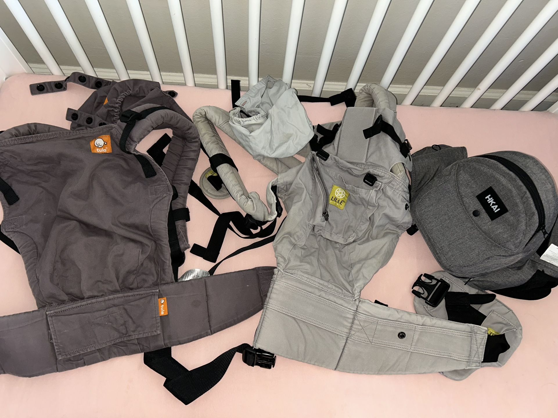 3 Baby Carriers – Tula, LÍLLÉbaby, Hip Seat | $90 Bundle OBO