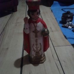 Vintage Infant Of Prague Jesus Chalkware Statue Figurine 11" tall Holland Mold
