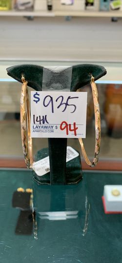 14k Tri-Color Hoop Earrings 