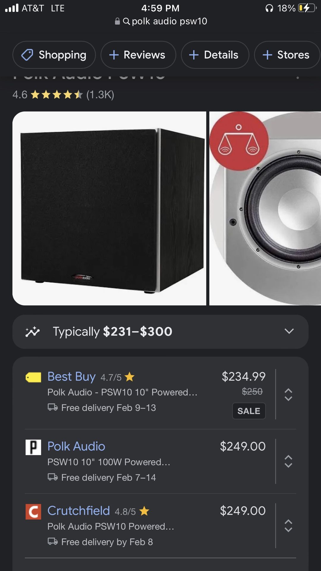 Polk Audio PSW-10