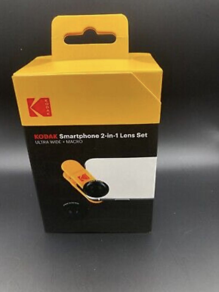 New SEALED Kodak 2-in-1 Smartphone Lens Set with Ultra Wide Angle and Macro Lens