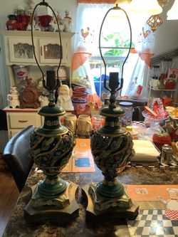 Vintage Calorimeter Table Lamps