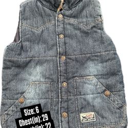 Boy’s Lucky Brand Fleece Collard Vest - Size 6