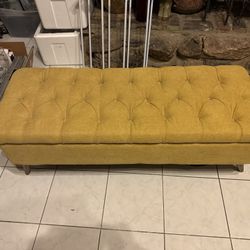 Yellow Tufted Ottoman Must Pick Up Today Or Tomorrow 