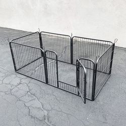 (NEW) $70 Heavy Duty 24” Tall x 32” Wide x 6-Panel Pet Playpen Dog Crate Kennel Exercise Cage Fence Play Pen 