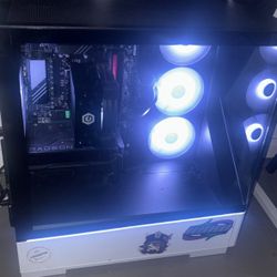 Gaming PC Setup Ryzen 7 Full White Runs Great All Games Mouse Keyboard Mic  Pc Monitor 