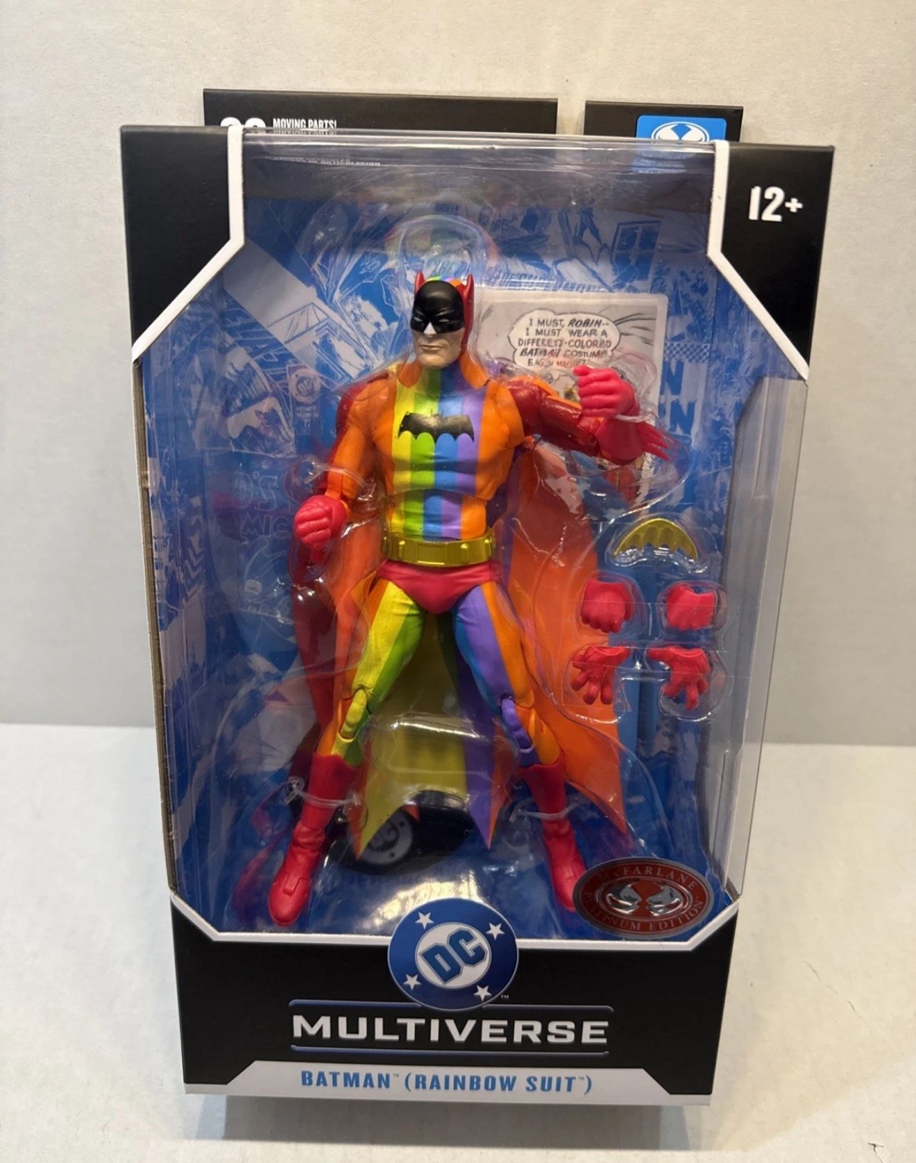 McFarlane DC Multiverse Batman Rainbow Suit Red Platinum 7” Action Figure
