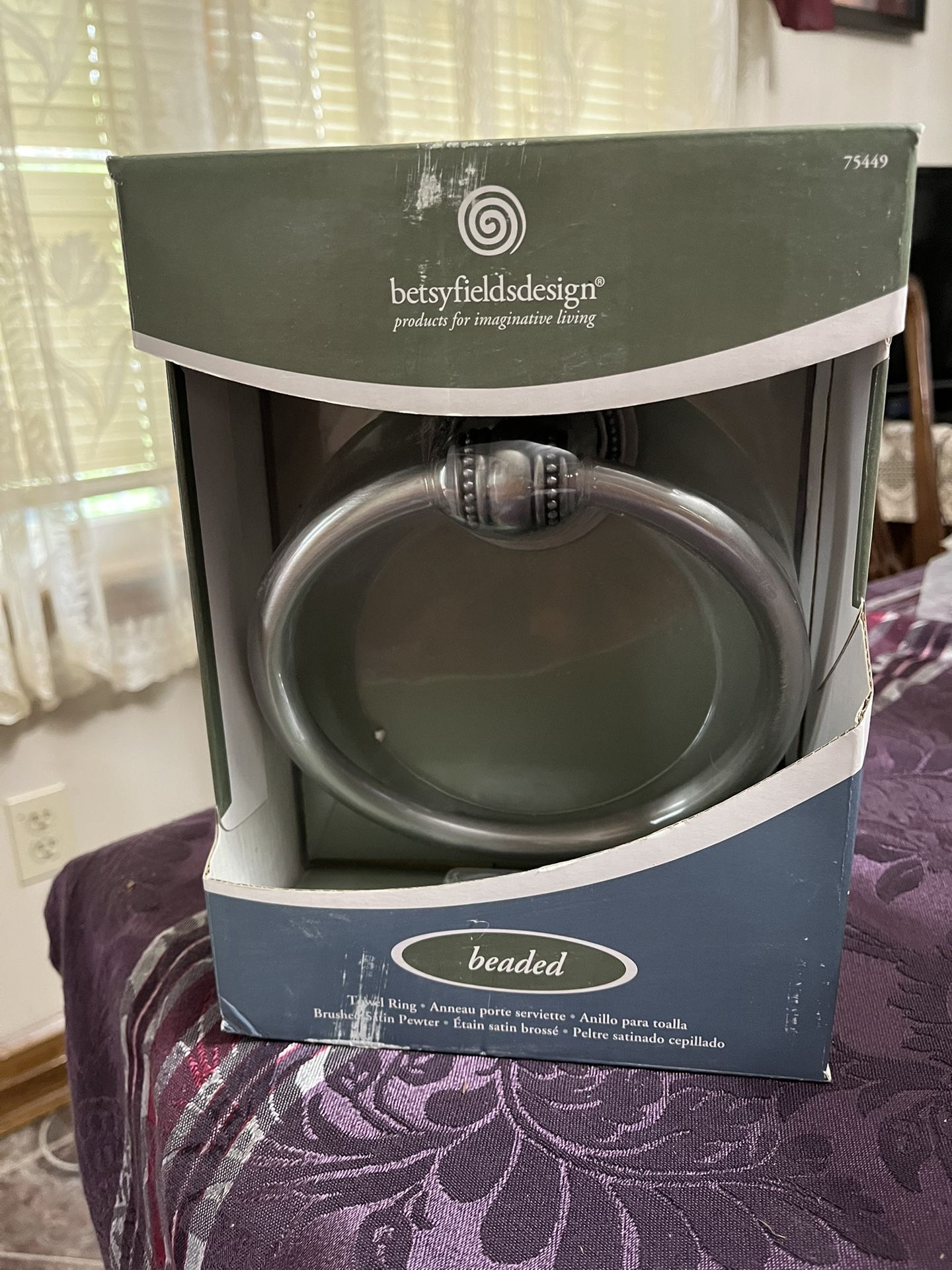 New In Box Towel Ring