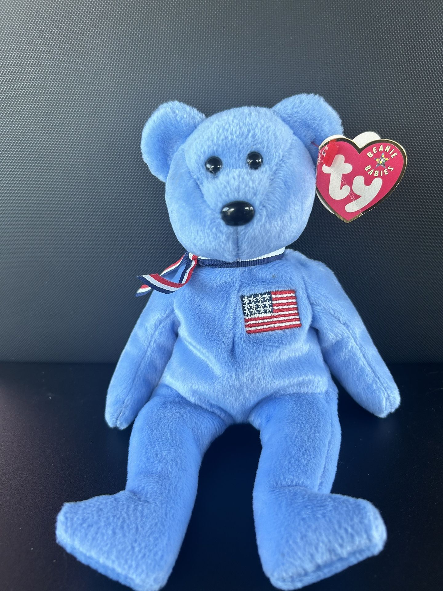 RARE Retired TY Beanie Baby AMERICA With Tag Errors (see Description) 9/11 Bear