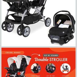 Double Stroller With Infant Car Seat