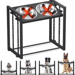 Steel Frame Dog Feeder, Bowls not included