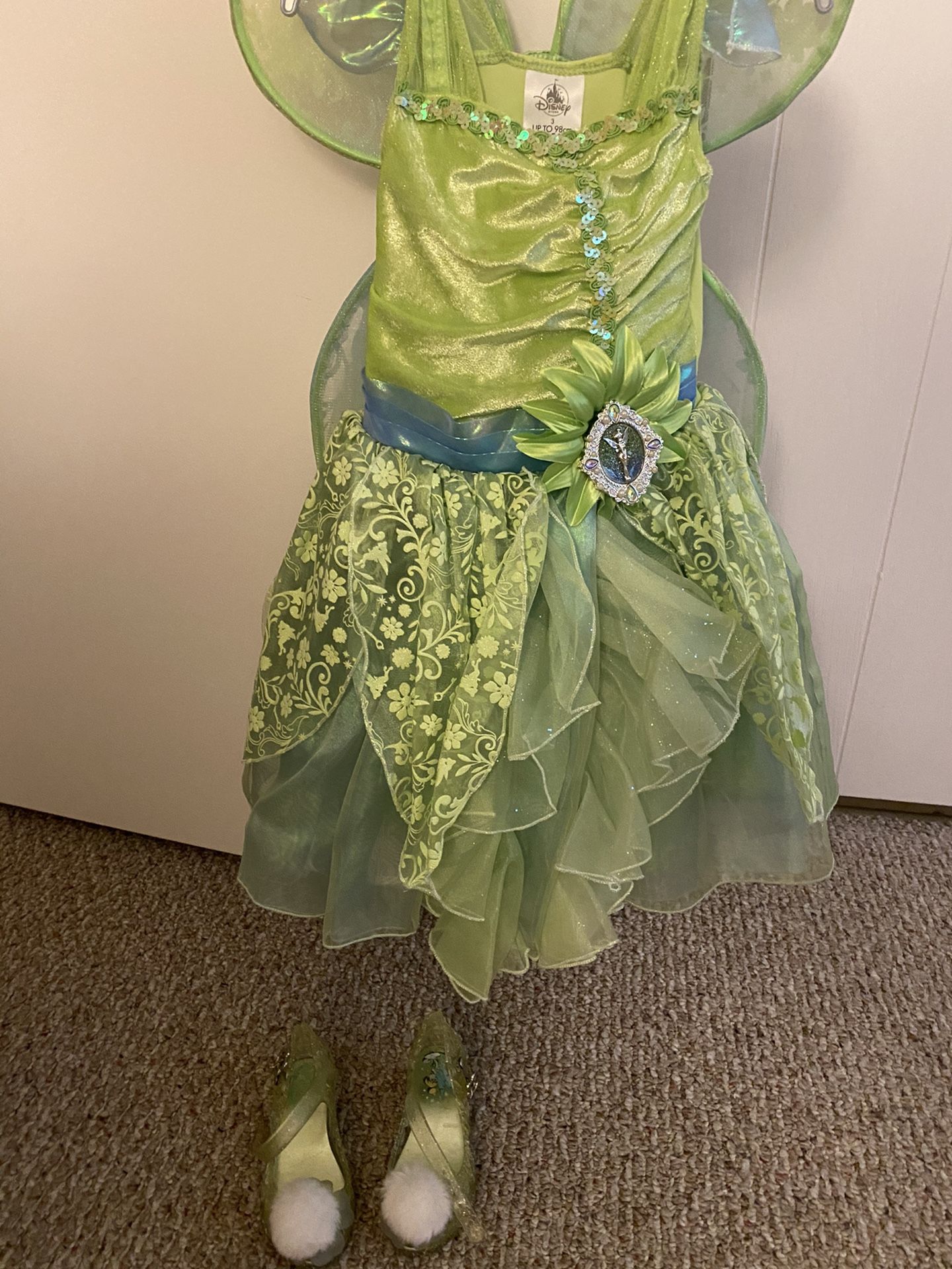 Disney Tinkerbell Costume with wings and shoes