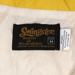 Vintage Yellow Swingster Windbreaker Jacket Size MEDIUM