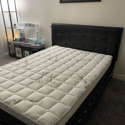 Full Size Bed Frame With Mattress 