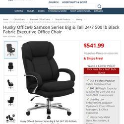 New Fabric Executive Office Chair 500 LB Weight Capacity (delivery available, read details)