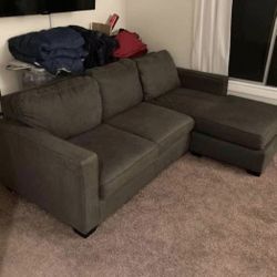 Gray Modern Reversible Sectional Sofa