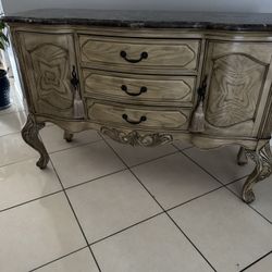 Michael Amini Buffet Chest With Green Felt Lining For Silverware 