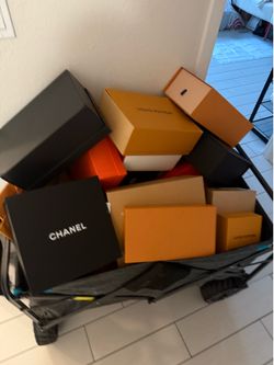 Designer Boxes Mixed Lot - Chanel, Louis Vuitton, Hermes, Gucci & More