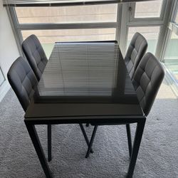 Dining set. Dining table with 4 chairs. 2 Barstools