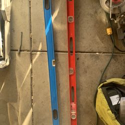 72 inch aluminum level and a 48 inch level