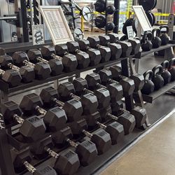 Dumbbells – Kettlebells – Rubber Flooring – Olympic Plates – Bumper Plates – Bar – Squat Rack – Smith Machine