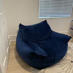 Big Blue Comfy Chair Large Bean Bag Chair