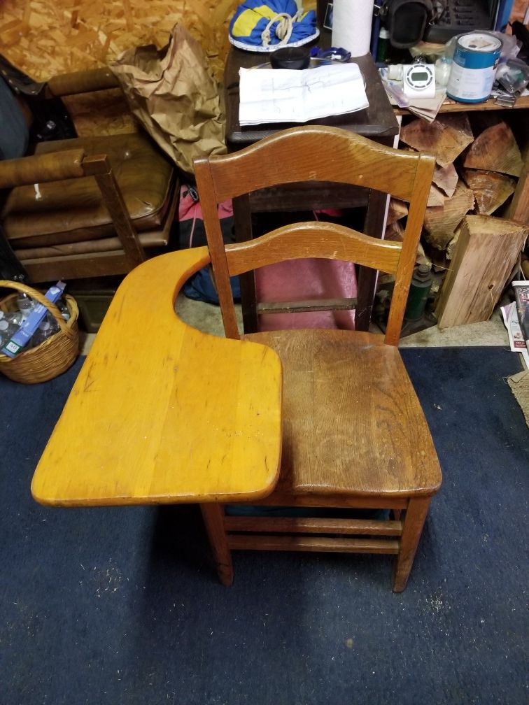 Solid wood antique student desk