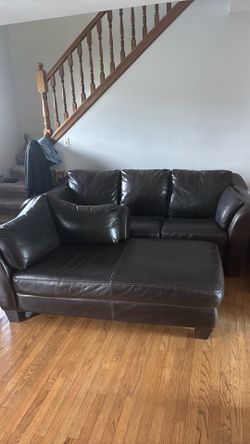 Leather Chaise lounge and Couch