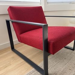 CB2 Specs armchair in Chilli Red