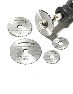 6PCS HSS Mini Circular Saw Blade Set for Dremel Drill Rotary Tool Cutting Discs