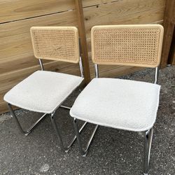 Pair Cane Back Chairs