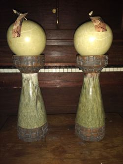 Candles and Stands- Matching Set